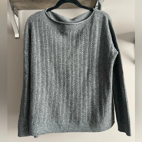 Vince | Yak Wool Boat Neck Cable-knit Sweater, Small - Picture 3 of 9